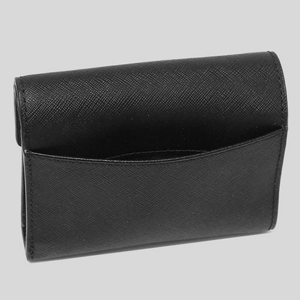 MICHAEL KORS JET SET TRAVEL MEDIUM FLAP BIFOLD WALLET BLACK - Picture 2 of 5